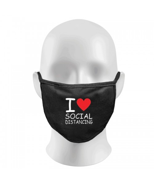 Social Distancing Print Funny Face Masks Protection Against Droplets & Dust